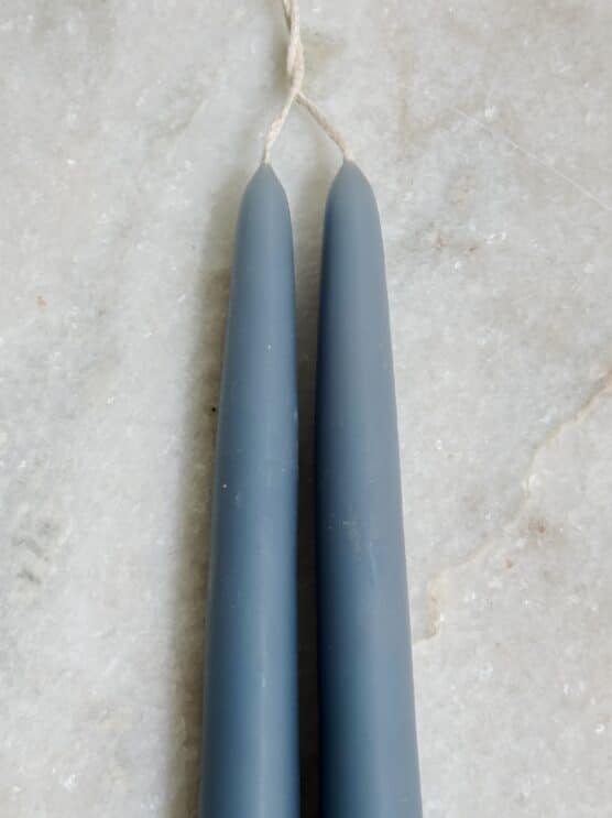 12" french blue taper candle