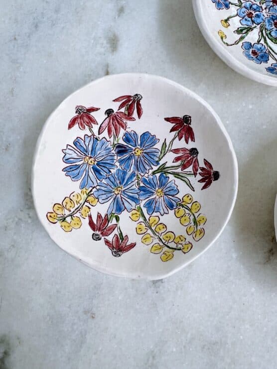 dorotea ceramics bouquet floral bowl