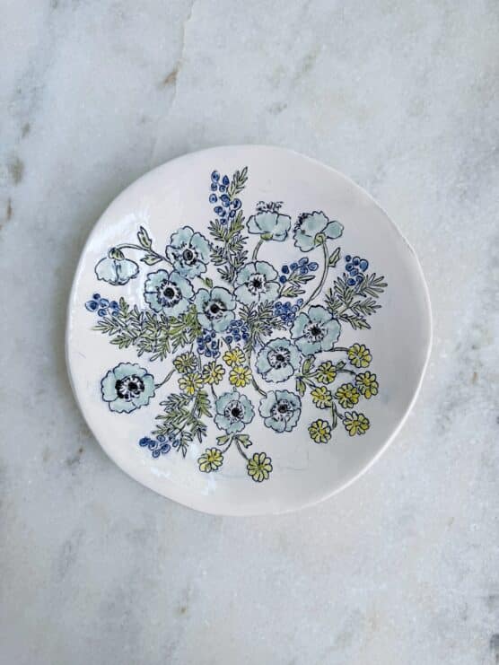 dorotea ceramics bouquet floral dish