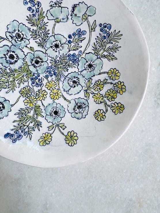 dorotea ceramics bouquet floral dish