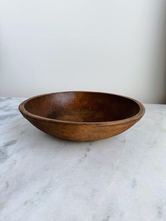 vintage handmade wood farmhouse style serving bowl