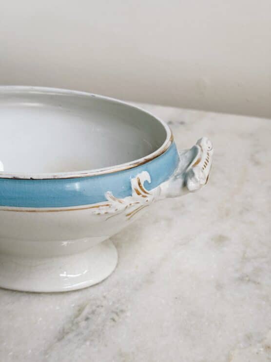 Vintage French Blue Tureen - Image 3