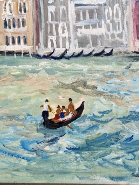 Vintage Impressionist Painting of Venezia - Image 3