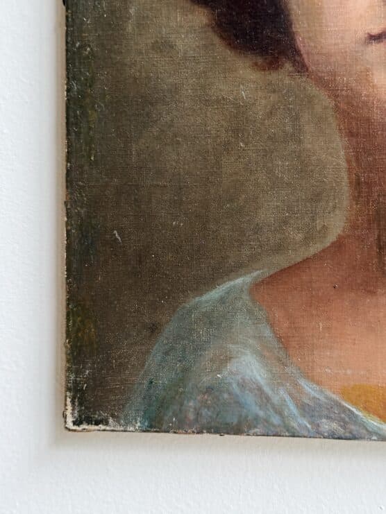 Antique Portrait of Woman in Blue - Image 5