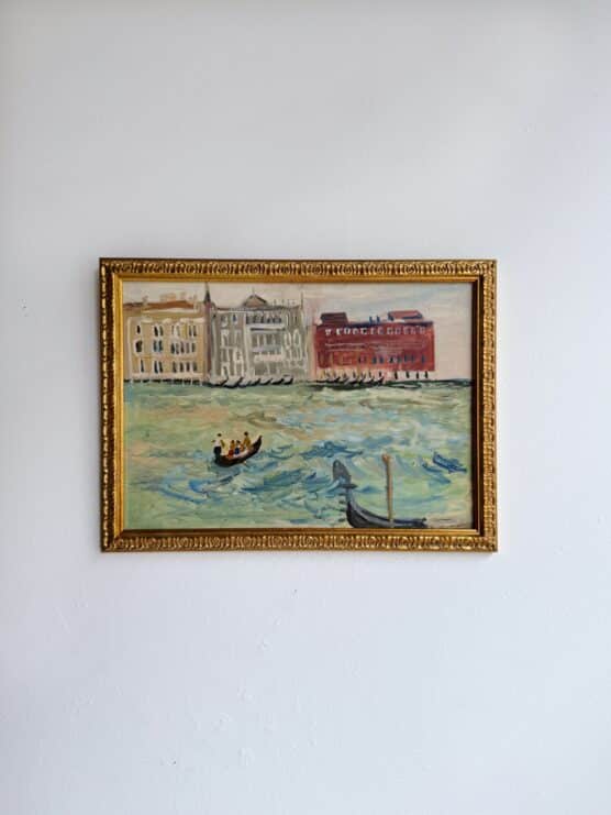 Vintage Impressionist Painting of Venezia