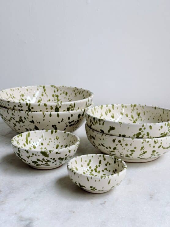 green italian splatterware dinner set plates bowls