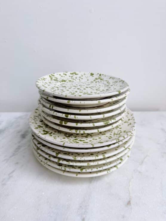 green italian splatterware dinner set plates bowls