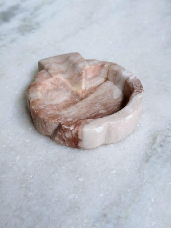 Vintage Pink Marble Ashtray - Image 4