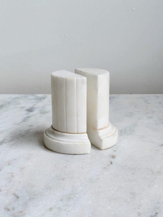 Vintage Marble Column Bookends