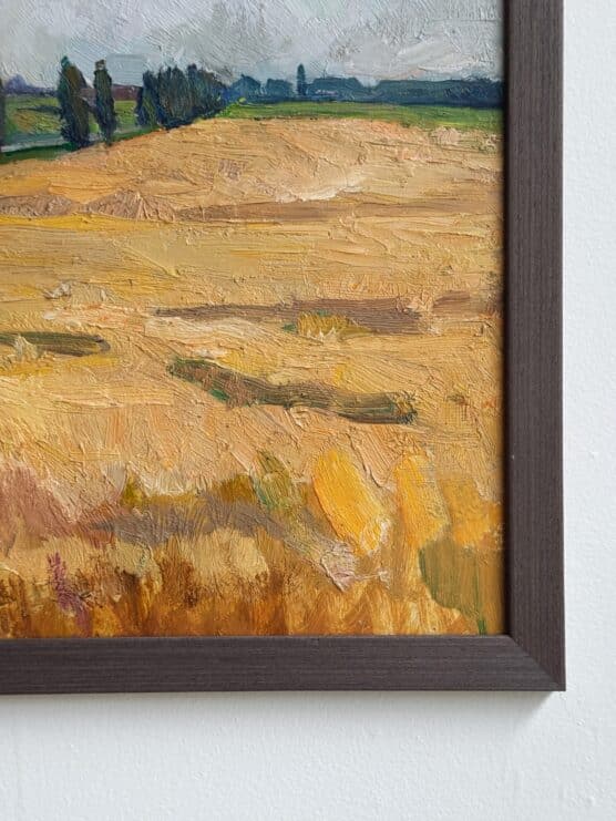 Vintage Tuscan Field Landscape Painting - Image 2