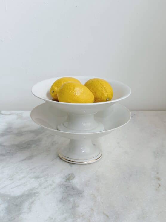Antique French Ironstone Pedestal Bowl
