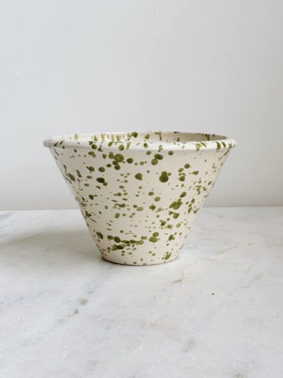 Green Splatterware Pot