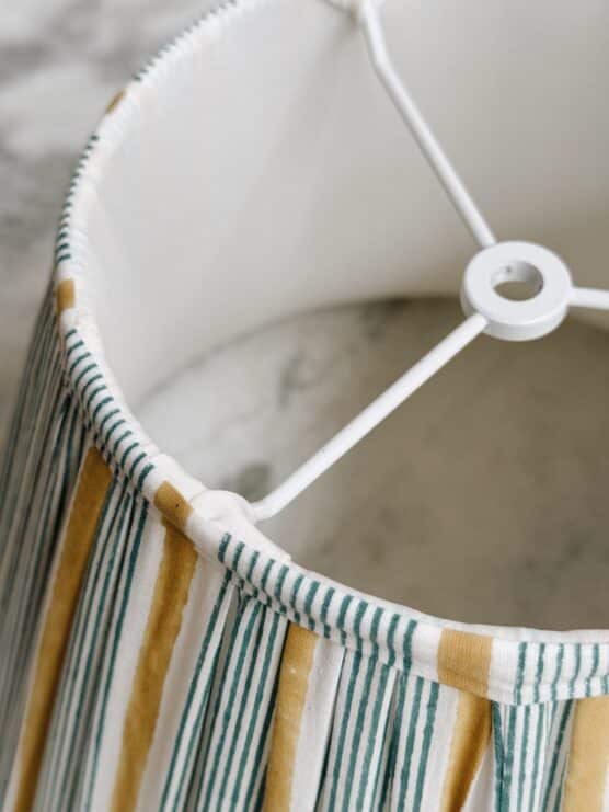 Garden Stripe Block Print Pleated Lamp Shade - Image 3