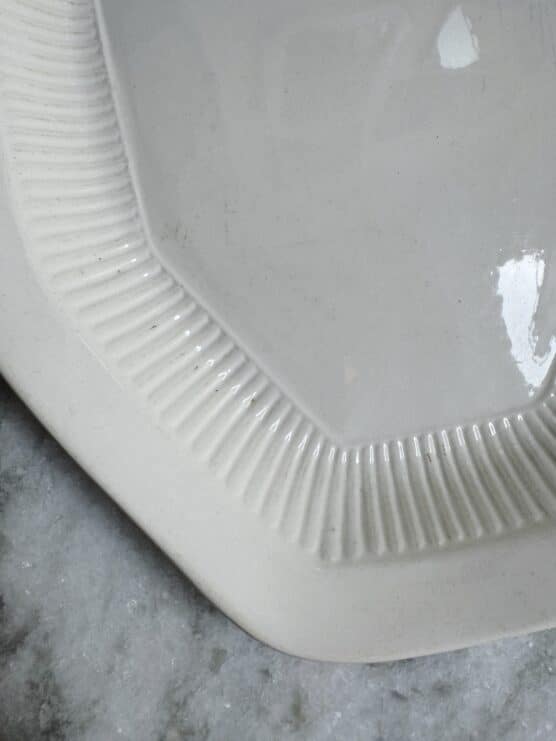 Vintage Faceted Ceramic Platter - Image 3