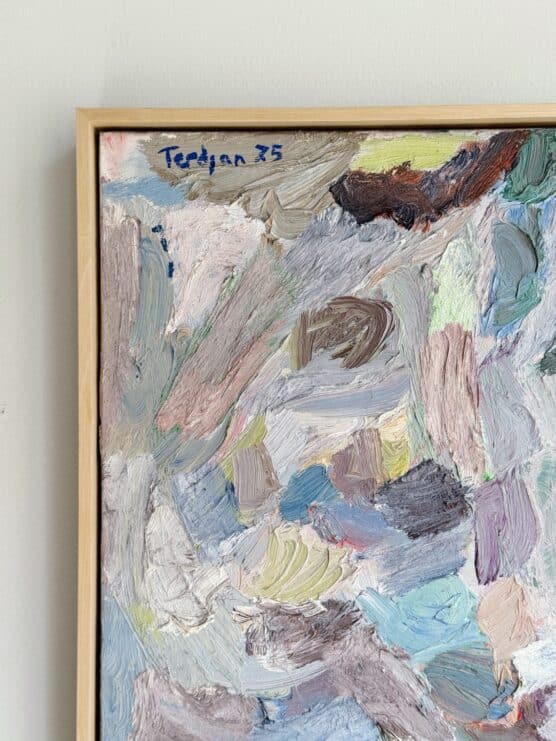 Vintage Textural Abstract Painting by Joseph Terdjan - Image 3