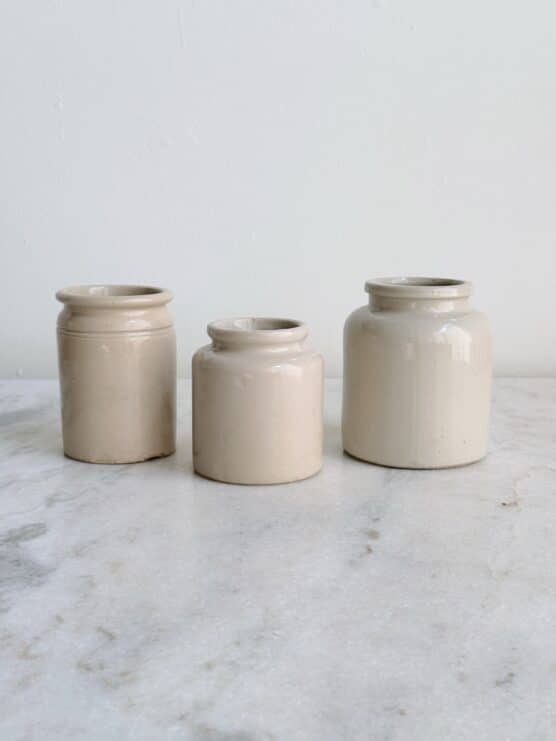 Vintage Stoneware Mustard Jars