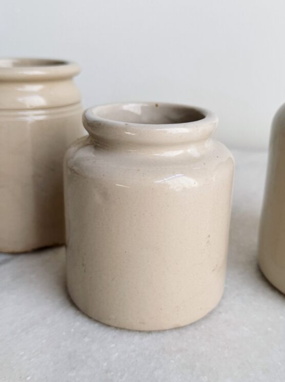 Vintage Stoneware Mustard Jars - Image 3