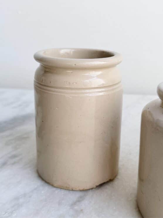 Vintage Stoneware Mustard Jars - Image 2