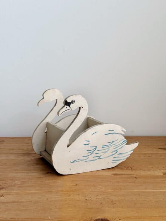 Vintage Hand Painted Swan Plant Holder - Image 3
