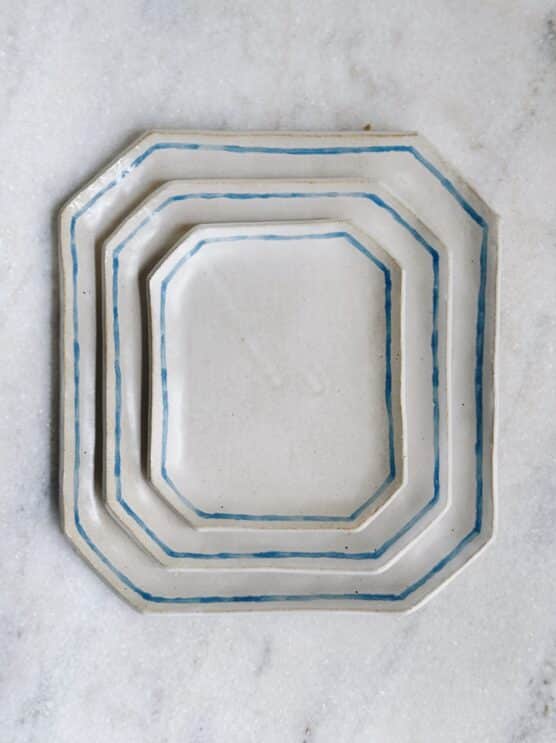 Salto Blue Trim Stacking Trays