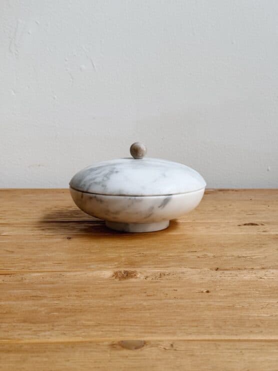 Vintage Round Marble Box