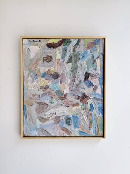 Vintage Textural Abstract Painting by Joseph Terdjan