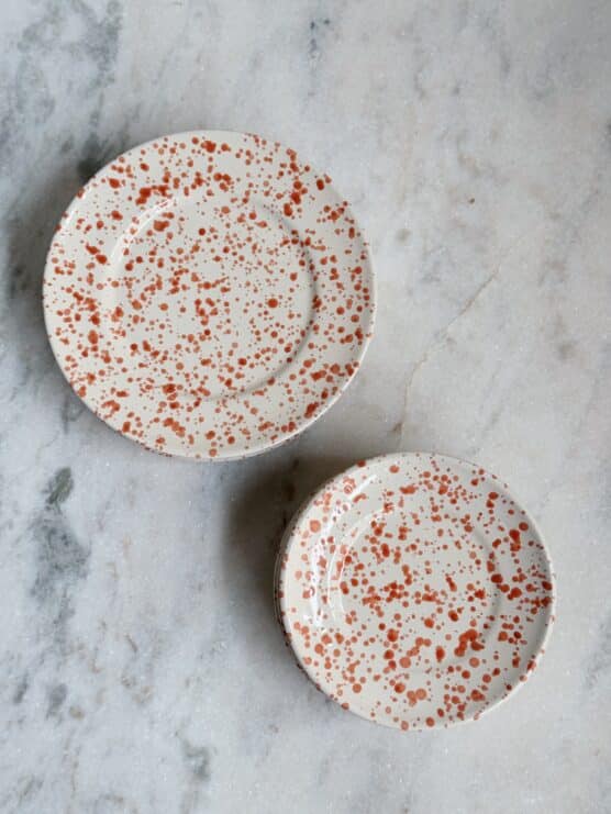 terra cotta italian splatterware dinner set plates bowls