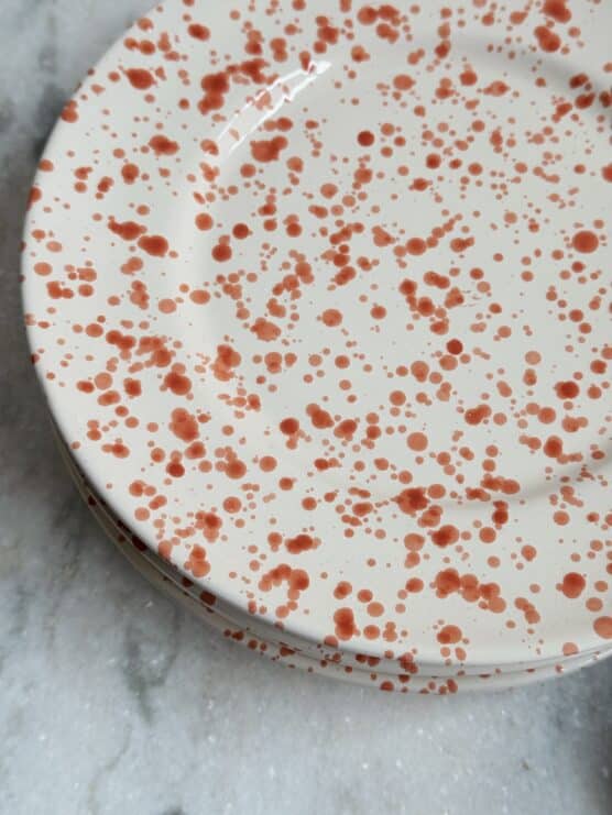 terra cotta italian splatterware dinner set plates bowls