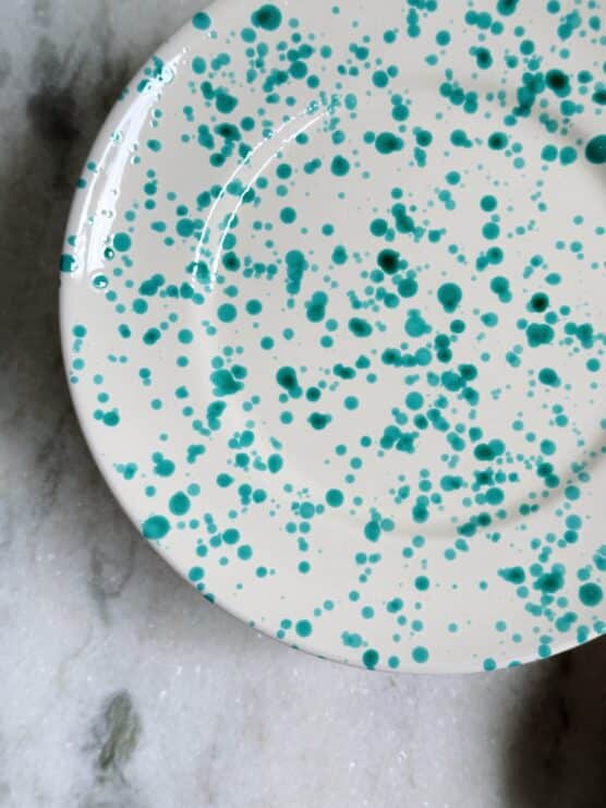 aqua marine italian splatterware dinner set plates bowls