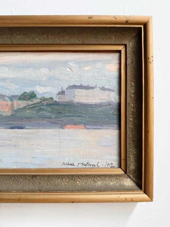 Antique Swedish Waterfront Landscape - Image 3