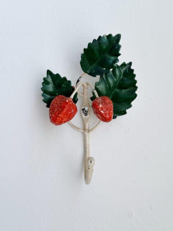 Vintage Italian Strawberry Tole Hook - Image 2