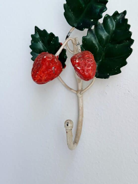 Vintage Italian Strawberry Tole Hook - Image 3