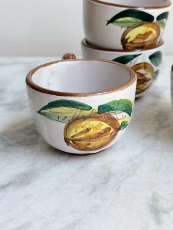 Set of 4 Vintage Hand Painted Coffee Cups - Image 2