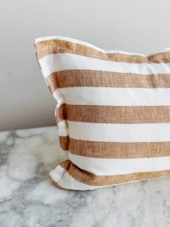 Terra Cotta Stripe Lumbar Pillow - Image 2