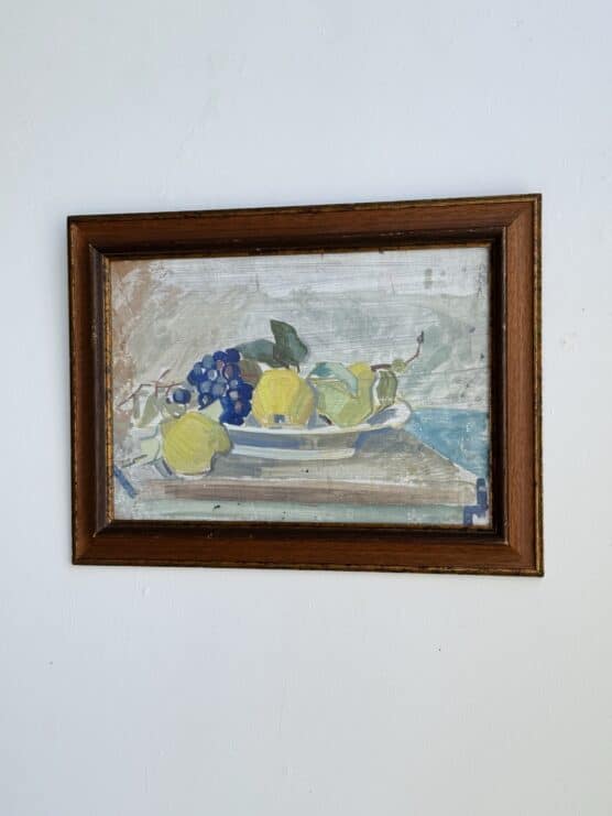 Vintage Gouache Fruit Still Life