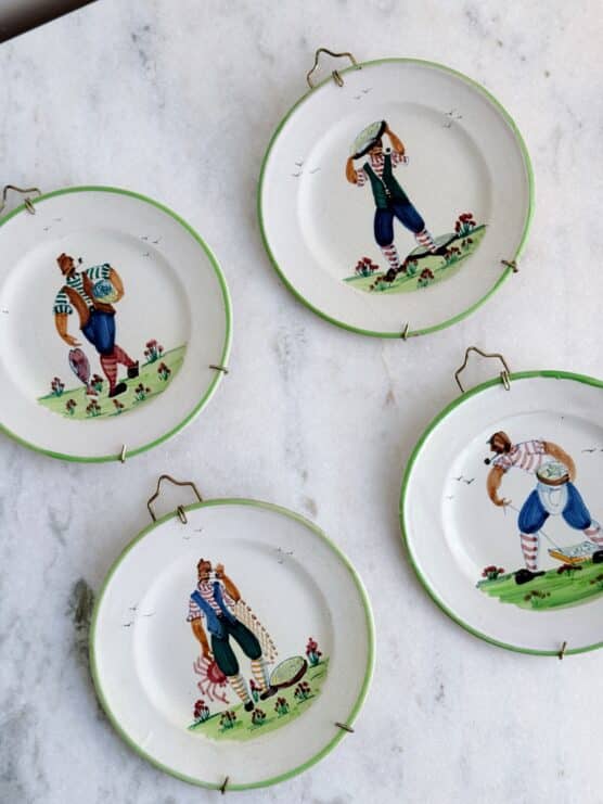 Vintage Italian Hand Painted Sailor Plates - Image 2