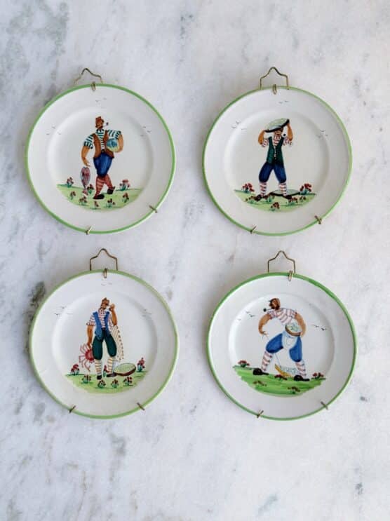 Vintage Italian Hand Painted Sailor Plates