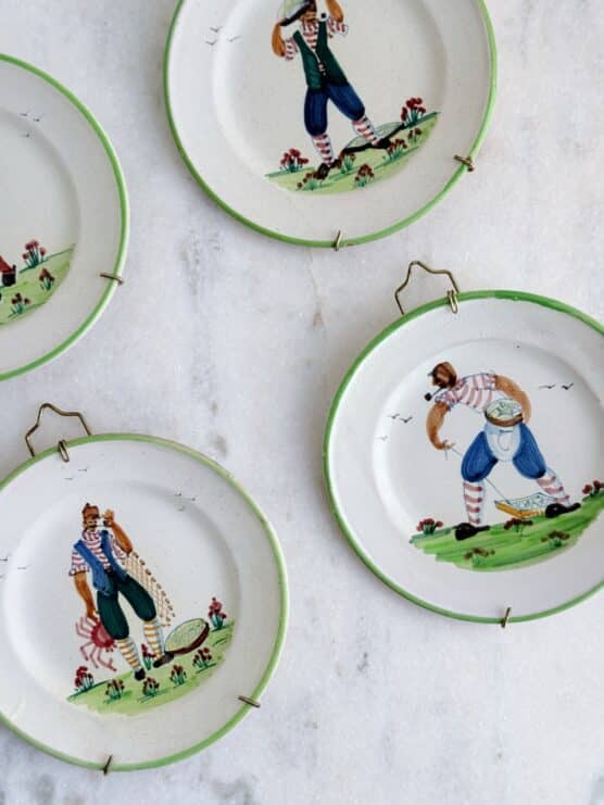 Vintage Italian Hand Painted Sailor Plates - Image 3