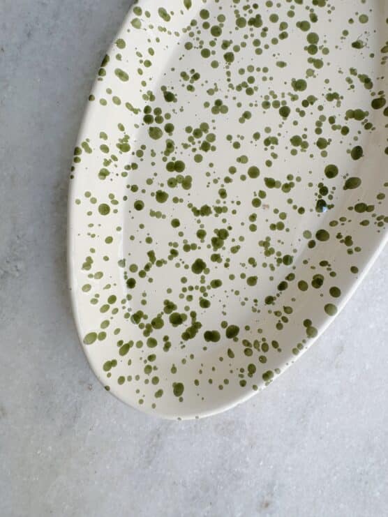 Green Splatterware Oval Platter - Image 2