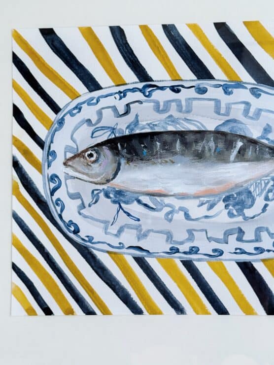 Fish on Platter No.1 by Jenny Andrews - Image 2