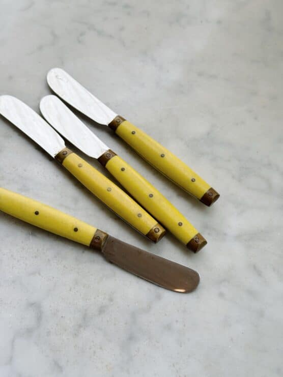 Vintage Yellow Bistro Butter Knife - Image 2