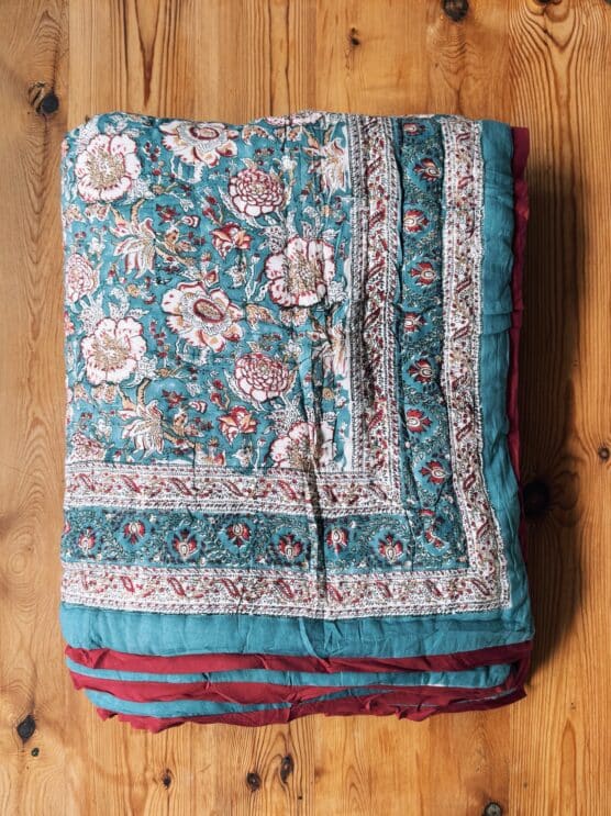‘Prue’ Block Print Queen Comforter