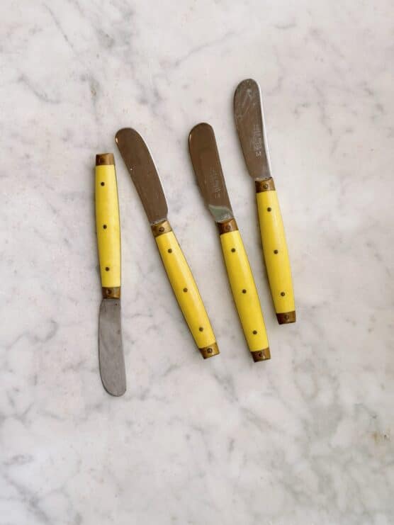 Vintage Yellow Bistro Butter Knife