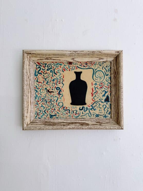 Vintage Mediterranean Abstract with Vessel