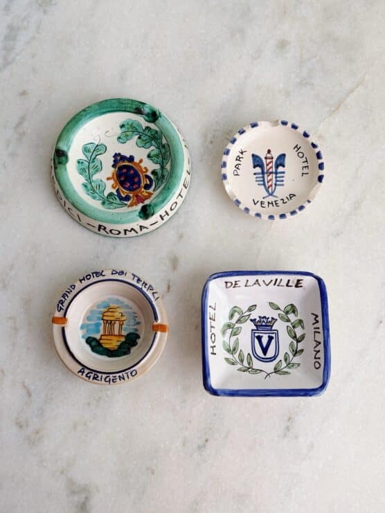 Vintage Italian Hotel Ashtrays