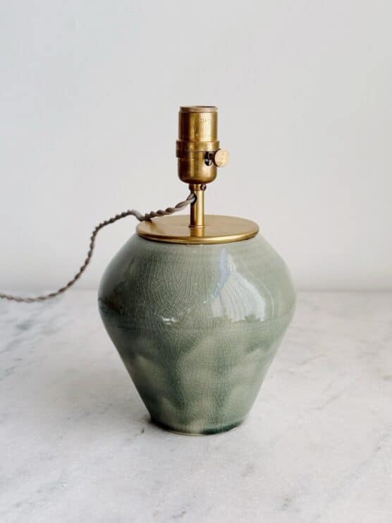 celadon green ceramic table lamp