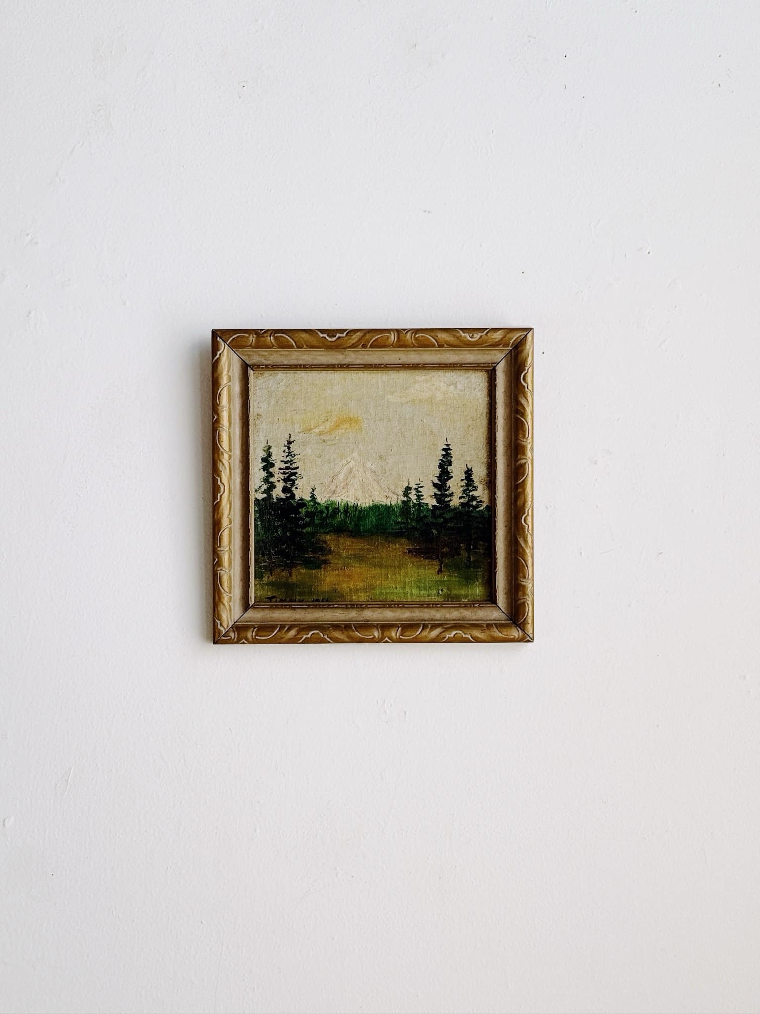 Vintage Mountain Vista Painting