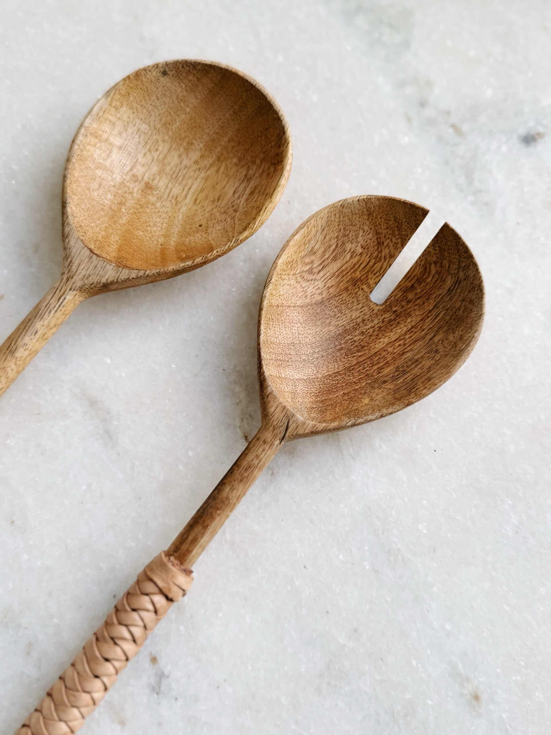 Wood & Leather Serving Utencils - Image 3