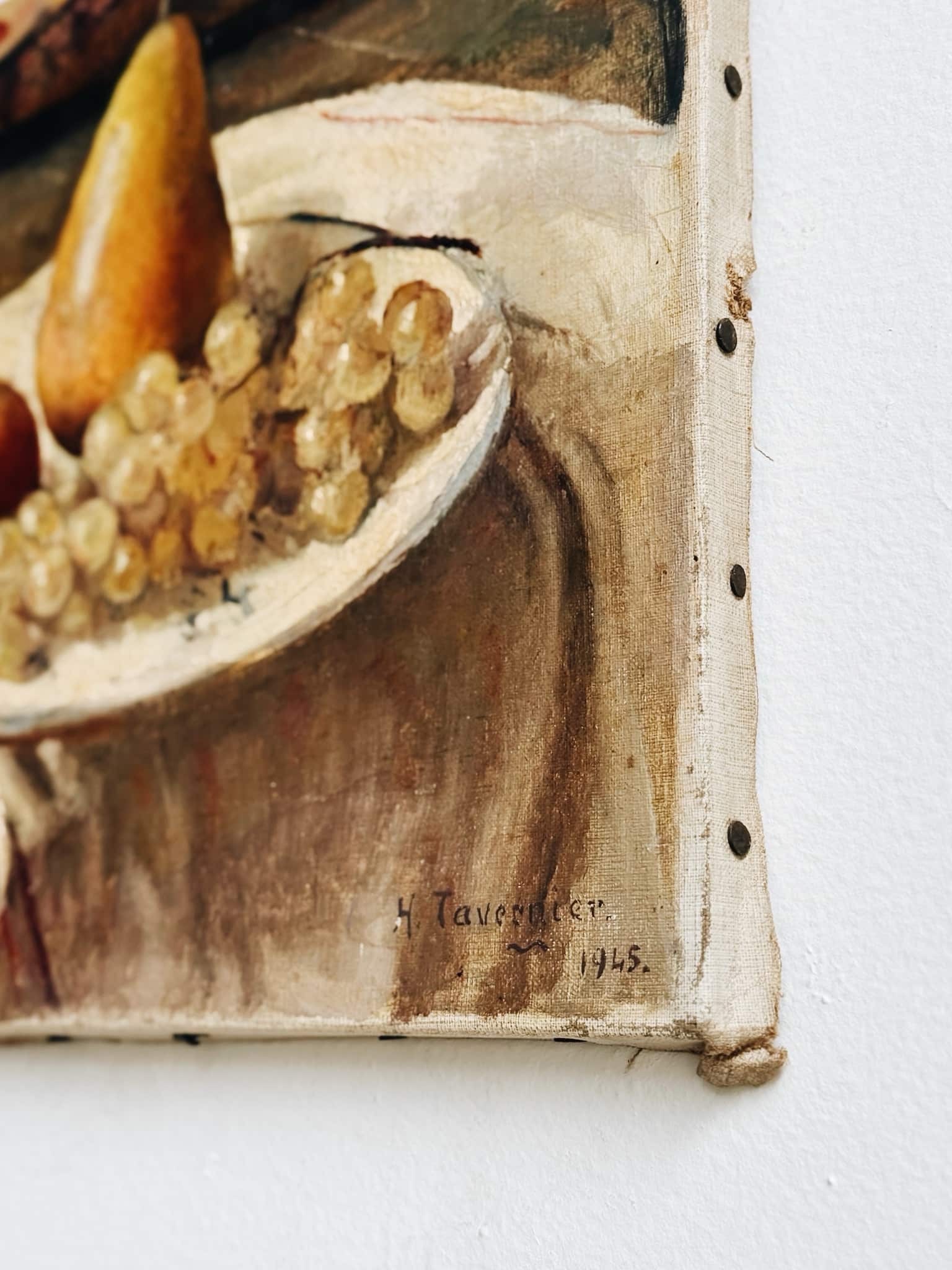 Antique French Still Life with Fruits - Image 2