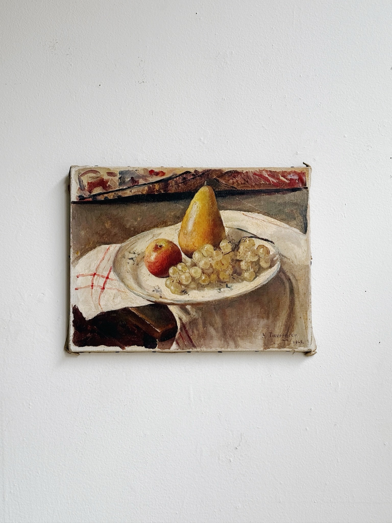 Antique French Still Life with Fruits
